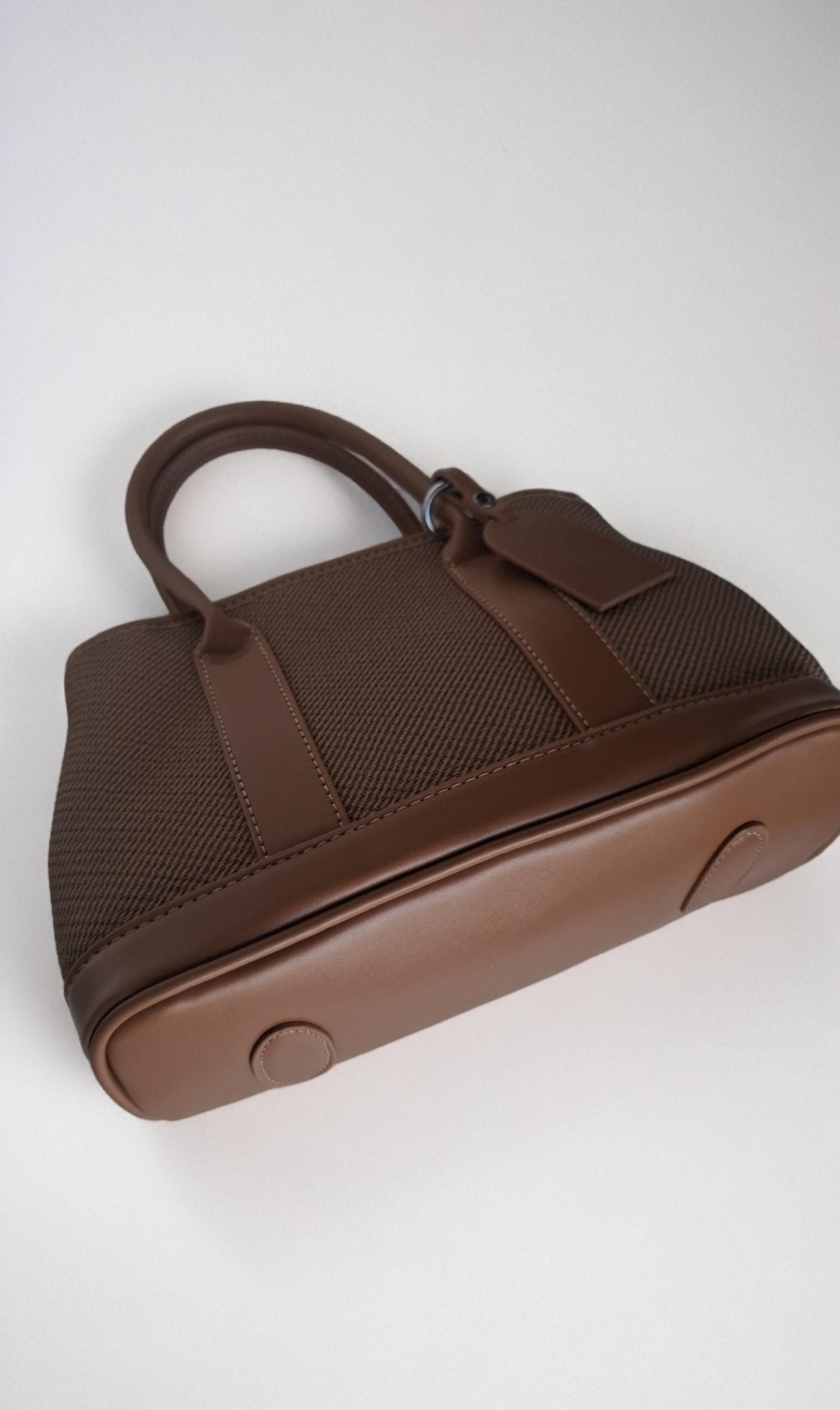 Brown Bucket Satchel Bag