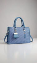Blue Top-Handle Satchel
