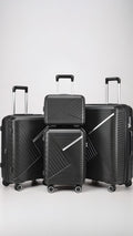 4 Pcs Luggage Suitcase Hardside With Spinner Wheels Trolley Travel Case Set - Dark Grey