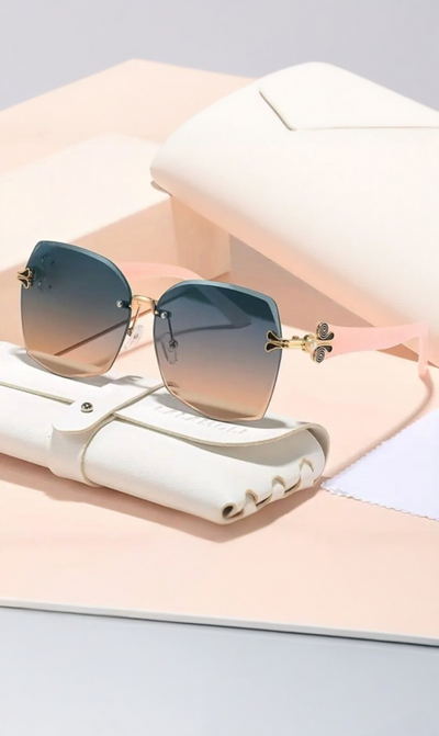 Laalamoli Oversized Square Frameless Fashionable Casual Glasses