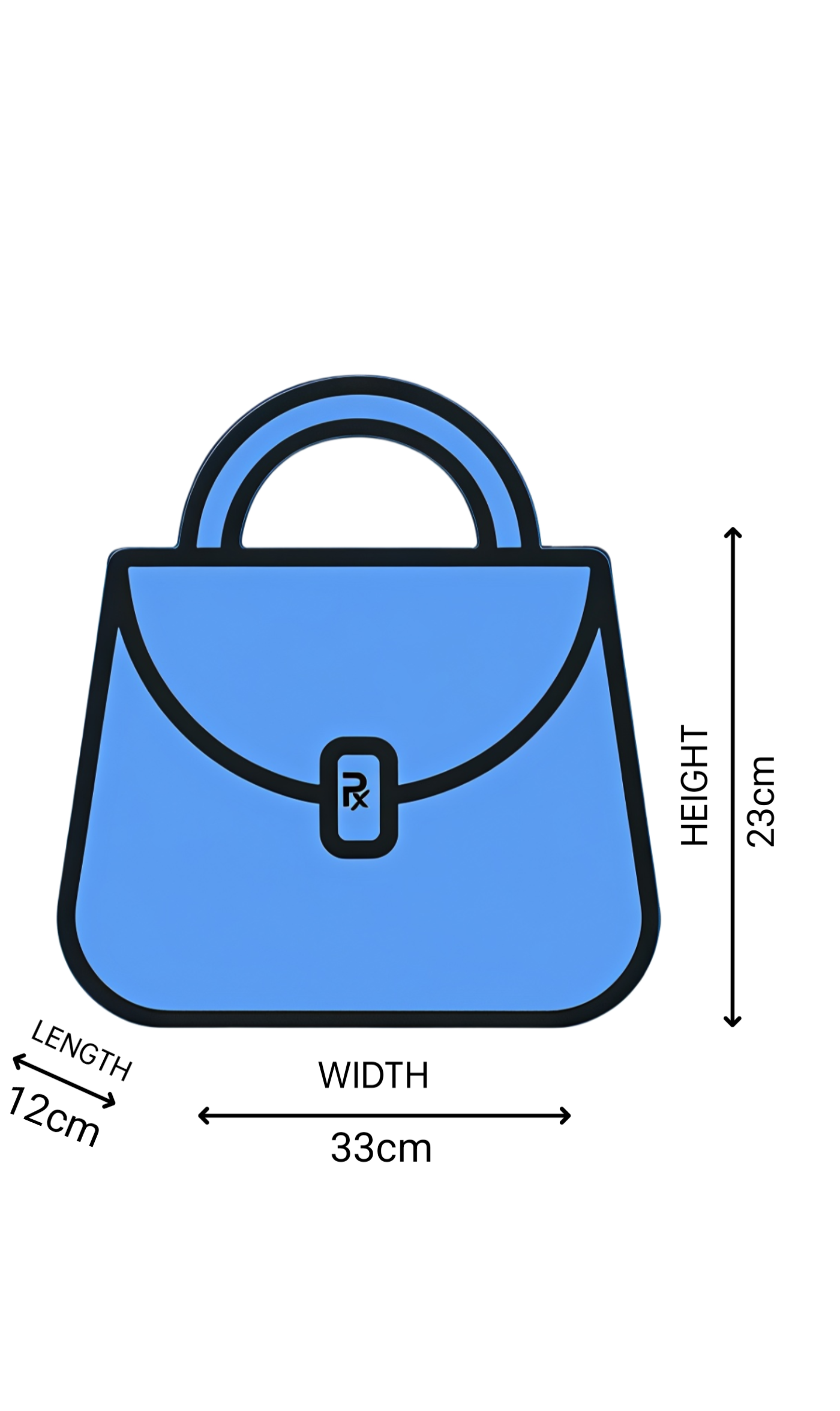 Blue Top-Handle Satchel