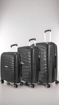 3 Piece High Quality Hard Shell Travel Suitcase -Black