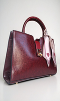 Structured Burgundy Satchel Handbag