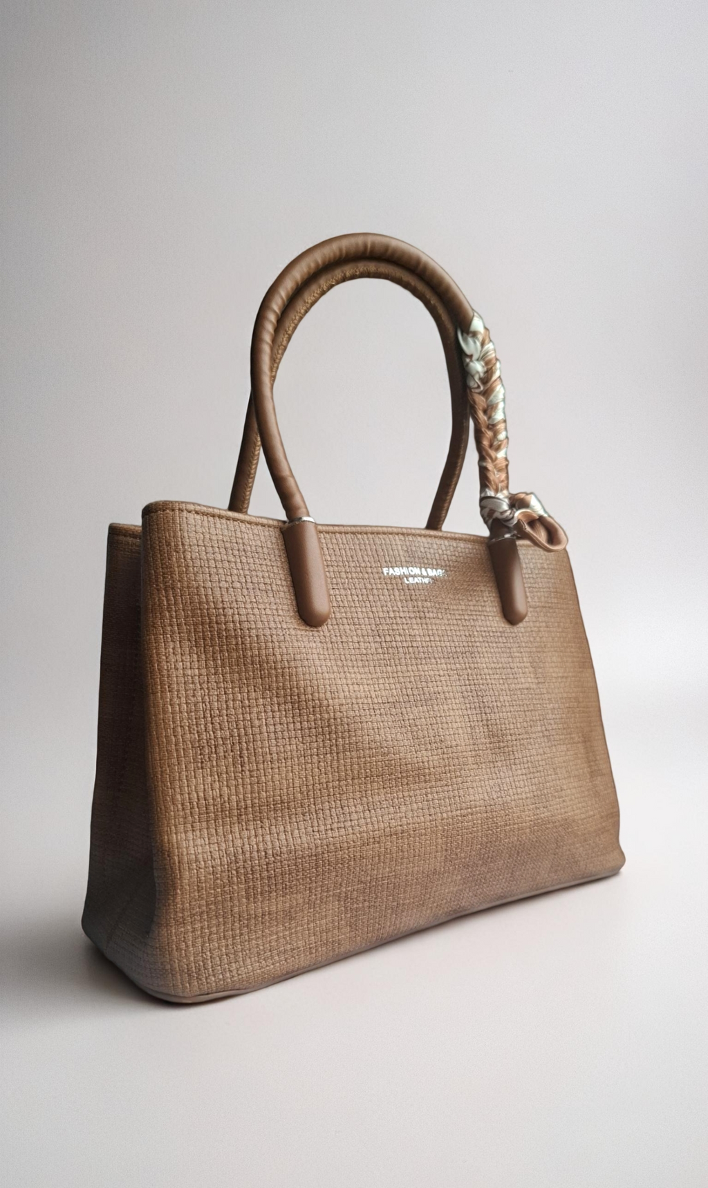 Woven-look brown Bag for  Women