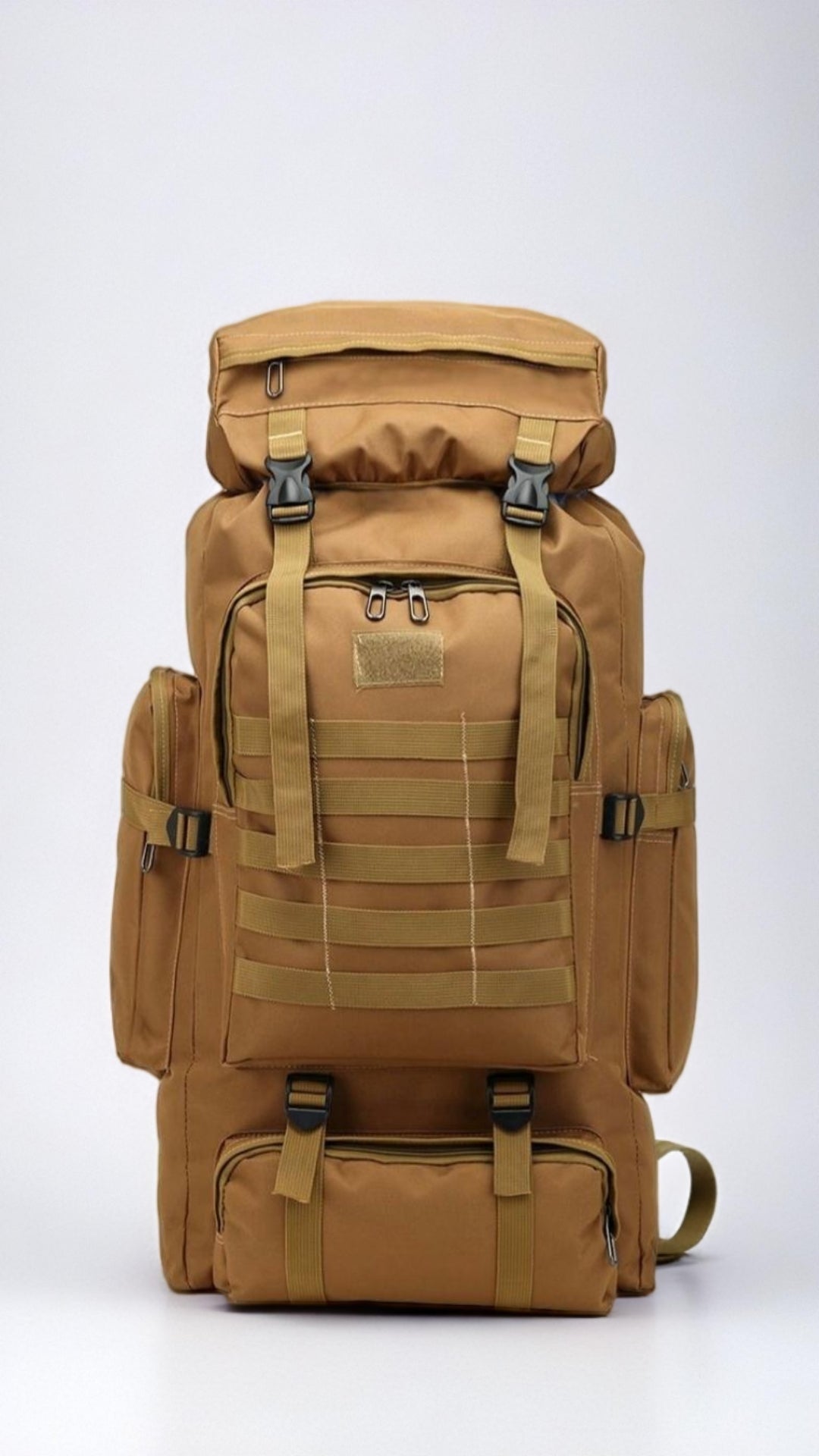 80L Large Capacity Tactical Travel Backpack - Khaki