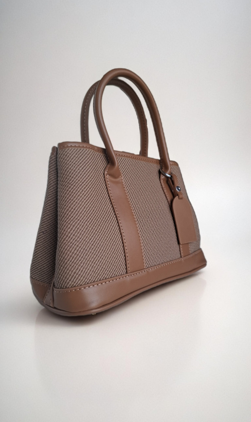 Brown Bucket Satchel Bag