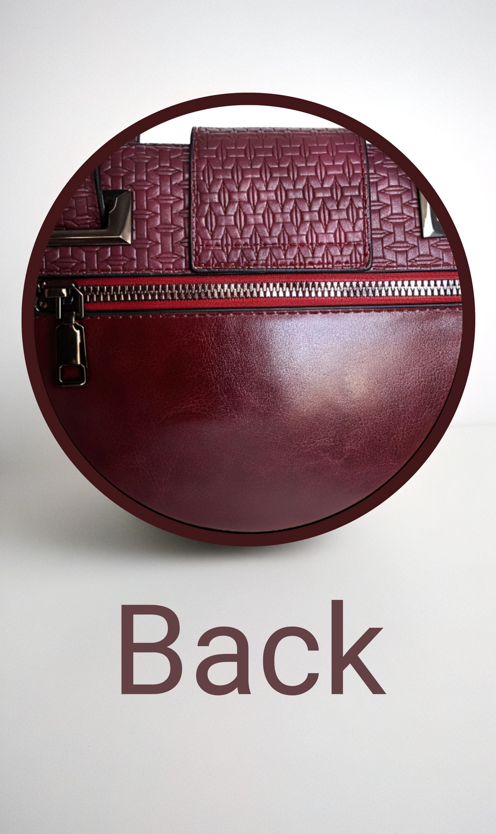 Burgundy,Top crocodile-pattern, Top-Handle PU Leather Bag