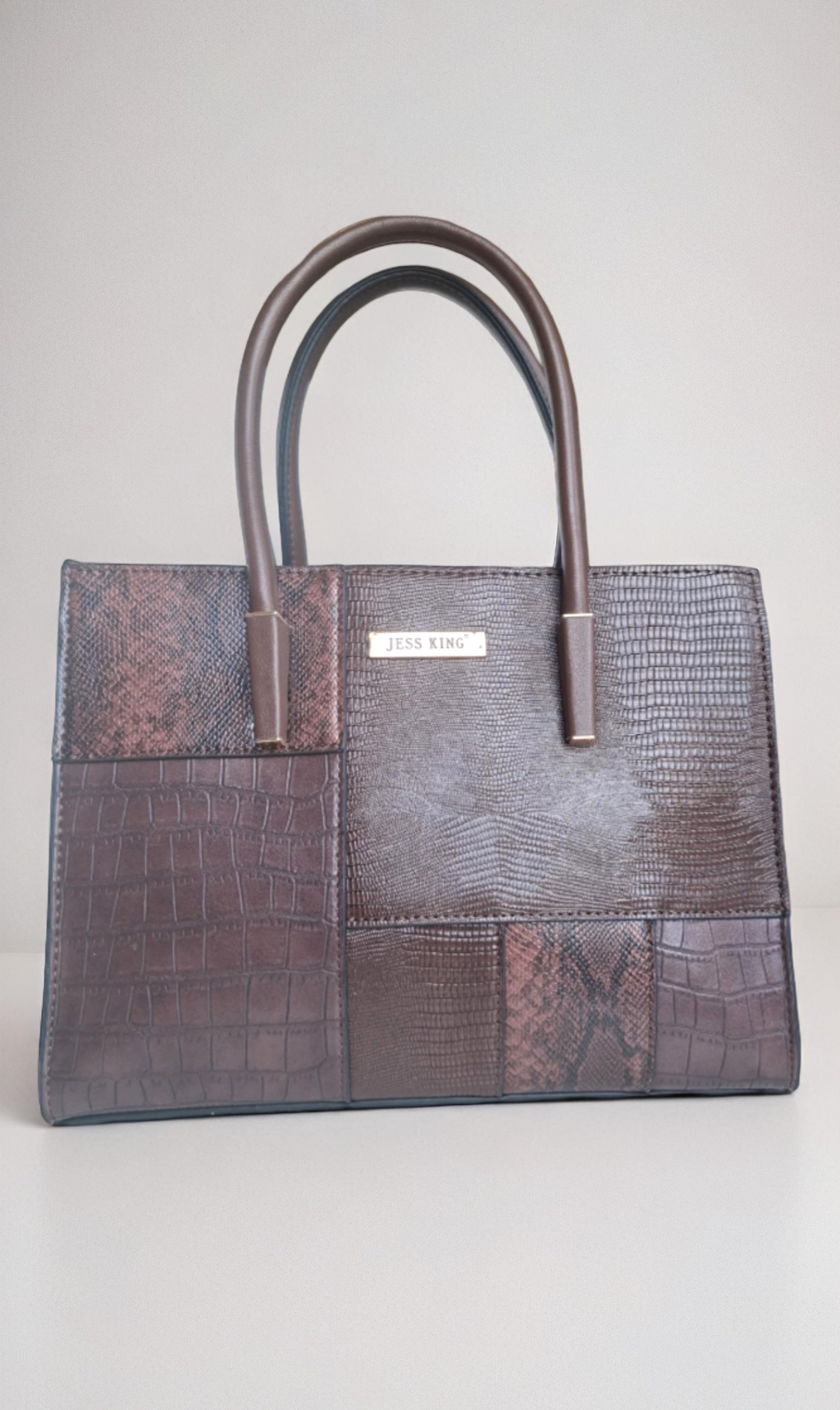 Vintage Crocodile PU Leather Bag (Brown)