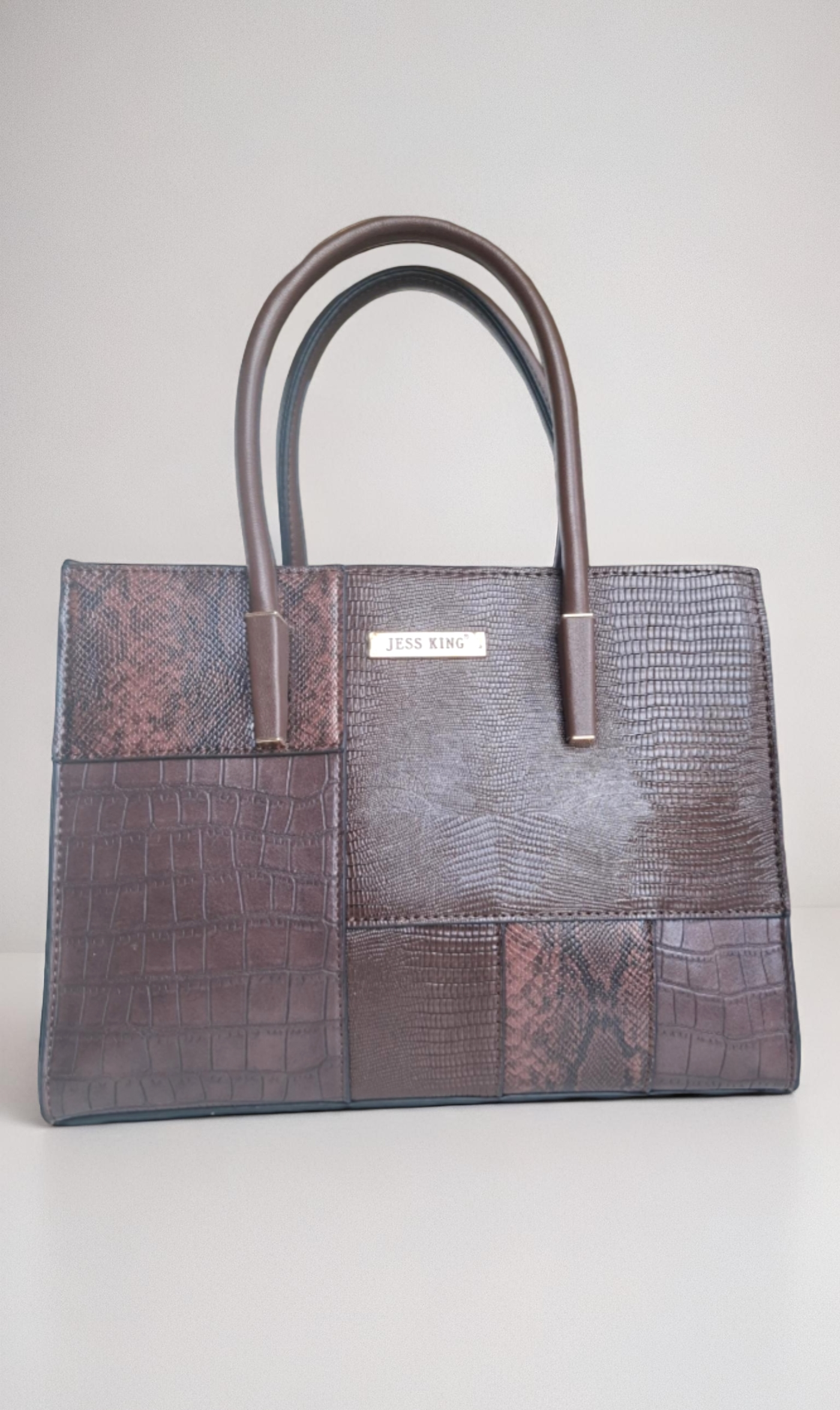 Vintage Crocodile PU Leather Bag (Brown)