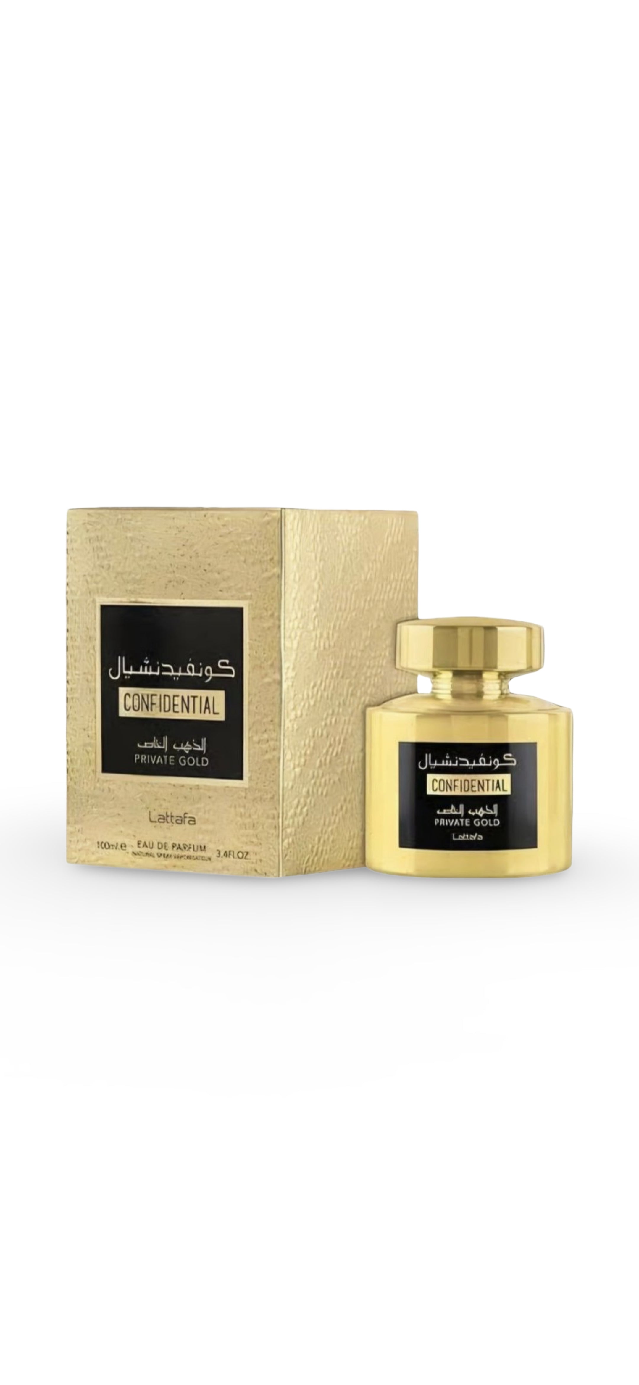 Confidential Private Gold Eau de Parfum by Lattafa 100ml