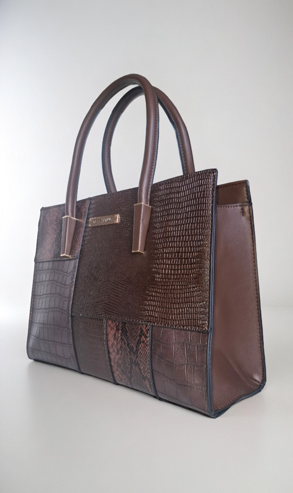 Vintage Crocodile PU Leather Bag (Brown)